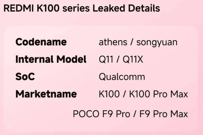 Redmi K100 Leak Confirms Two Devices and Qualcomm Flagship Chips